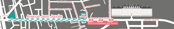 Double sens de circulation rétabli entre la place du Pin et la rue Durrens